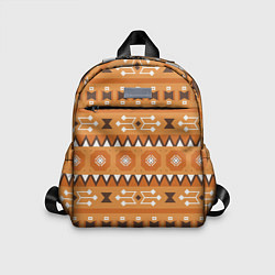 Детский рюкзак Brown tribal geometric, цвет: 3D-принт