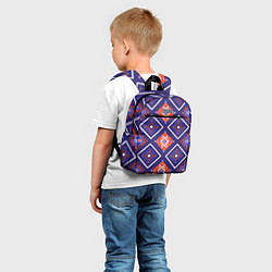 Детский рюкзак Этнические ромбы в контрасте, цвет: 3D-принт — фото 2