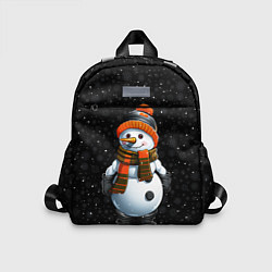 Детский рюкзак Снеговик и снежинки, цвет: 3D-принт