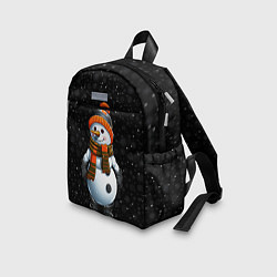 Детский рюкзак Снеговик и снежинки, цвет: 3D-принт — фото 2
