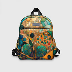 Детский рюкзак Вдохновение Климтом - изумрудная абстракция с круг