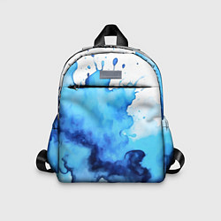 Детский рюкзак Синяя акварельная абстракция, цвет: 3D-принт