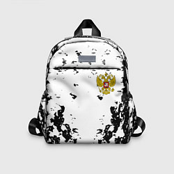 Детский рюкзак Герб РФ краски черные, цвет: 3D-принт