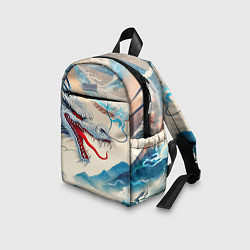 Детский рюкзак Дракон на фоне японского пейзажа, цвет: 3D-принт — фото 2