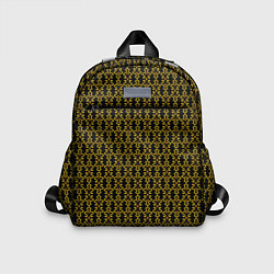 Детский рюкзак Узоры чёрно-золотой паттерн, цвет: 3D-принт
