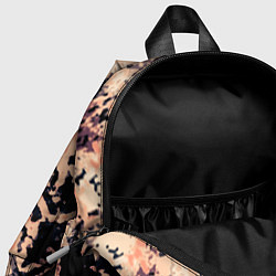 Детский рюкзак Абстракция чёрный и бледно-оранжевый, цвет: 3D-принт — фото 2