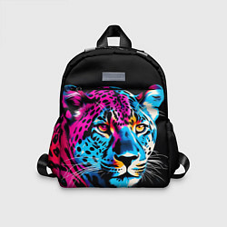 Детский рюкзак Леопард в неоновых цветах
