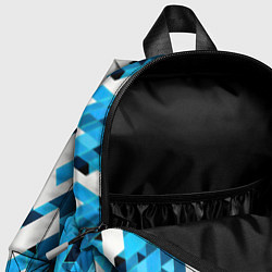 Детский рюкзак Синие и белые фигуры, цвет: 3D-принт — фото 2
