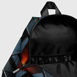 Детский рюкзак Темная объемная геометрия, цвет: 3D-принт — фото 2