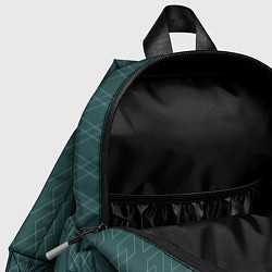 Детский рюкзак Зелёный геометричные линии, цвет: 3D-принт — фото 2
