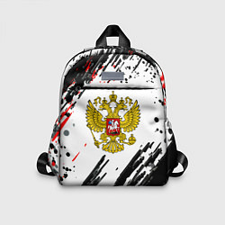 Детский рюкзак Россия герб рф спорт краски, цвет: 3D-принт