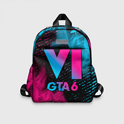 Детский рюкзак GTA 6 - neon gradient, цвет: 3D-принт