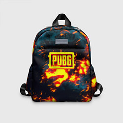 Детский рюкзак PUBG огненое лого, цвет: 3D-принт