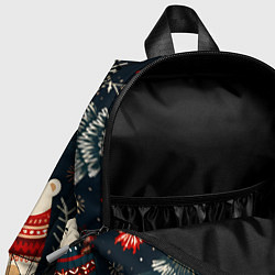 Детский рюкзак Новогодние медведи графика, цвет: 3D-принт — фото 2