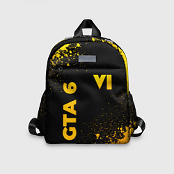 Детский рюкзак GTA 6 - gold gradient вертикально, цвет: 3D-принт