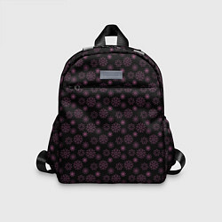 Детский рюкзак Тёмно-розовый паттерн цветы, цвет: 3D-принт