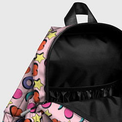 Детский рюкзак Современный узор с сердечной звездой и кругом, цвет: 3D-принт — фото 2