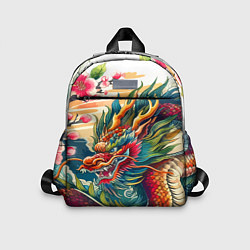 Детский рюкзак Гравюра японского дракона, цвет: 3D-принт