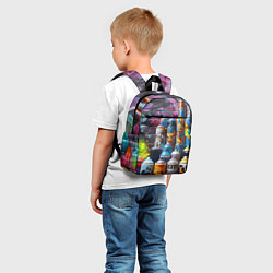 Детский рюкзак Баллончики с краской - граффити, цвет: 3D-принт — фото 2