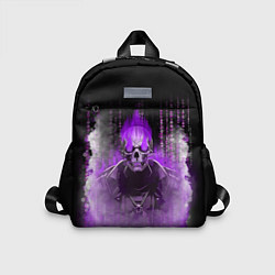 Детский рюкзак Фиолетовый скелет в дыму, цвет: 3D-принт