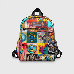 Детский рюкзак Всякая всячина - пэчворк, цвет: 3D-принт
