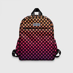 Детский рюкзак Градиент закат под сеткой, цвет: 3D-принт
