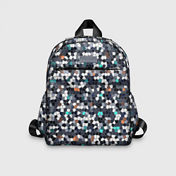 Детский рюкзак Мозаика серый, цвет: 3D-принт