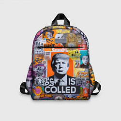 Детский рюкзак Donald Trump - american сollage, цвет: 3D-принт
