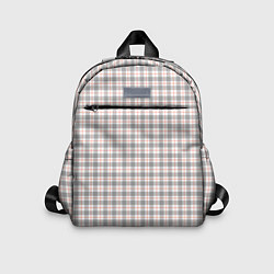 Детский рюкзак Светло-серый клетчатый, цвет: 3D-принт