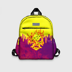 Детский рюкзак Cyberpunk огненное лого самурая, цвет: 3D-принт