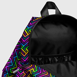 Детский рюкзак Радужный неоновый лабиринт, цвет: 3D-принт — фото 2