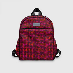 Детский рюкзак Витражный паттерн оттенков красного, цвет: 3D-принт