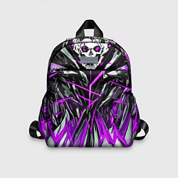 Детский рюкзак Череп и фиолетовые полосы