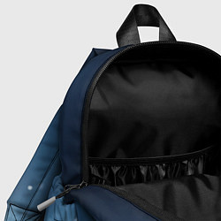 Детский рюкзак Серебристые блёстки на синем фоне - нейросеть, цвет: 3D-принт — фото 2
