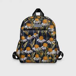 Детский рюкзак Вышитые ромашки, цвет: 3D-принт