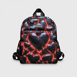 Детский рюкзак Разбитые сердца и красный неон
