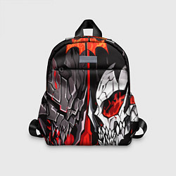 Детский рюкзак Черепа и красные полосы, цвет: 3D-принт