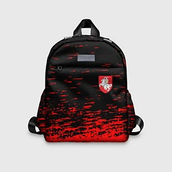 Детский рюкзак Герб Белоруссии краски красные, цвет: 3D-принт