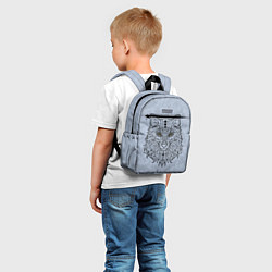 Детский рюкзак Волчица маркером серо-голубой, цвет: 3D-принт — фото 2