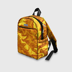 Детский рюкзак Абстракция жидкое золото, цвет: 3D-принт — фото 2