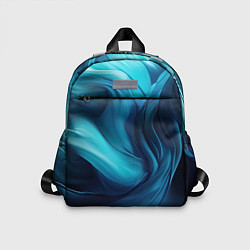Детский рюкзак Синяя абстракция в виде волн, цвет: 3D-принт