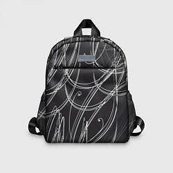 Детский рюкзак Черно-белые завитки, цвет: 3D-принт