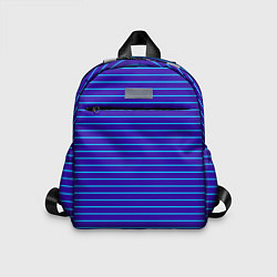 Детский рюкзак Неоновые линии циан на темно синем, цвет: 3D-принт