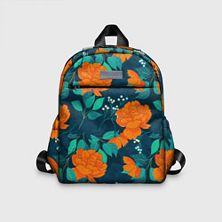 Детский рюкзак Паттерн с оранжевыми цветами