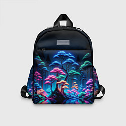 Детский рюкзак Неоновый лес - нейросеть, цвет: 3D-принт