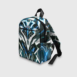 Детский рюкзак Неоновая кибер броня синяя, цвет: 3D-принт — фото 2