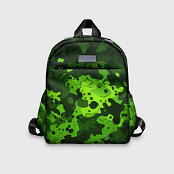 Детский рюкзак Яркий неоновый зеленый камуфляж