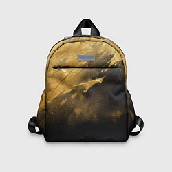 Детский рюкзак Золотое напыление на черном, цвет: 3D-принт