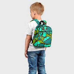 Детский рюкзак Цветная геометрия, цвет: 3D-принт — фото 2