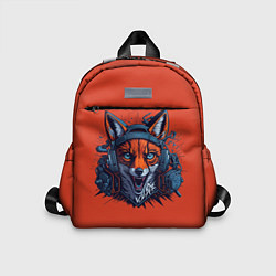 Детский рюкзак Злой лис в наушниках от нейросети, цвет: 3D-принт